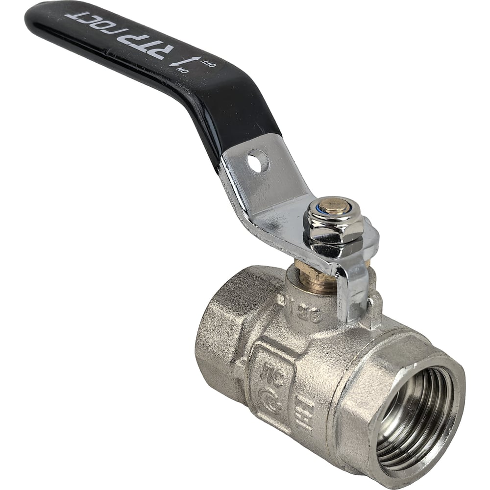 Изображение товара Кран шаровой RTP ГОСТ 1'' латунный внутренняя/внутренняя резьба PN 40, ручка рычаг 49303