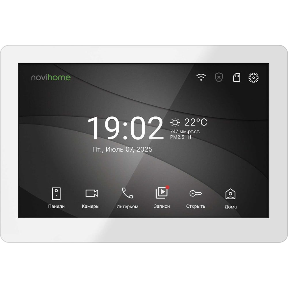 Изображение товара Видеодомофон Novihome RENDER 10 FHD WIFI WHITE с сенсорным 10.1" дисплеем Изображение товара Видеодомофон Novihome RENDER 10 FHD WIFI WHITE с сенсорным 10.1" дисплеем