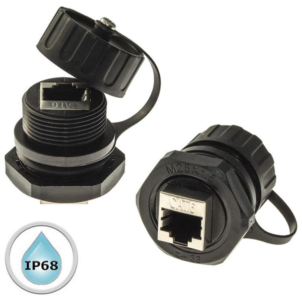 Изображение товара Герметичный разъем RJ45 RUICHI IP68 для кабелей категории 6