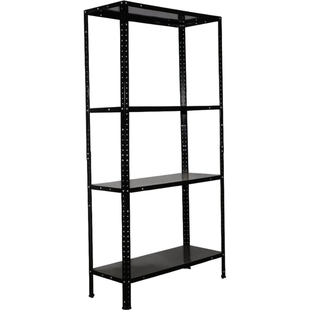 Изображение товара Стеллаж BoomHouse в1500х750х300 мм 4 полки, оцинкованная сталь, черный