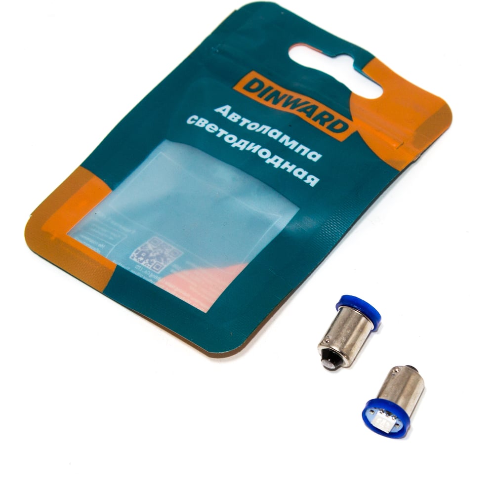 Изображение товара Лампа светодиодная DINWARD 12-4 (габарит) синий 1SMD (BA9s) (к-т=2шт) 746296v