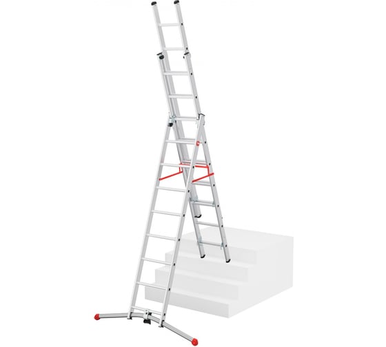 Изображение товара Трехсекционная лестница Hailo S100 ProfiLOT 2х9+1х8 9309507