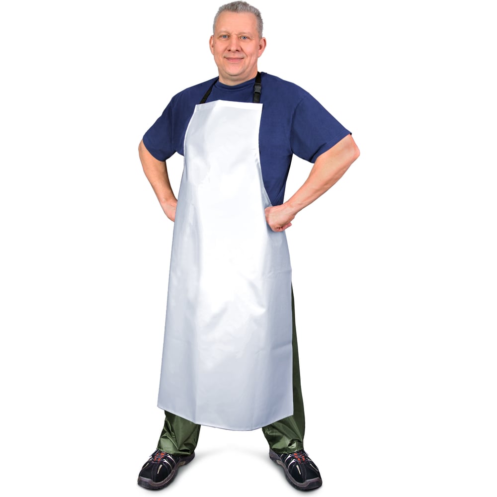 Изображение товара Фартук влагозащитный 919-52-56 белый рост 176-188 БЕРТА