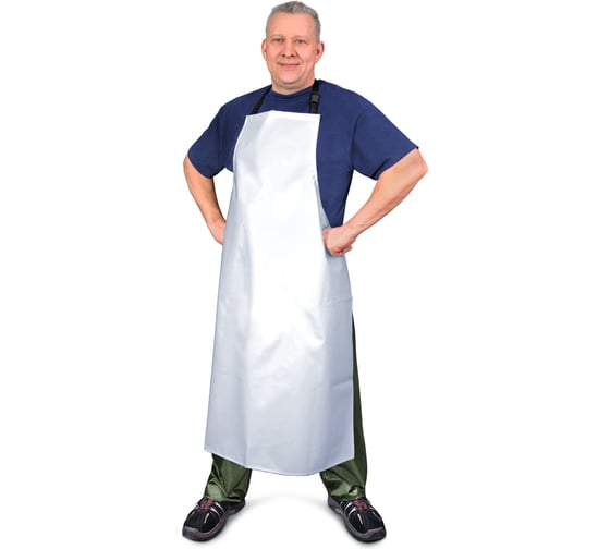 Изображение товара Фартук влагозащитный 919-52-56 белый рост 176-188 БЕРТА