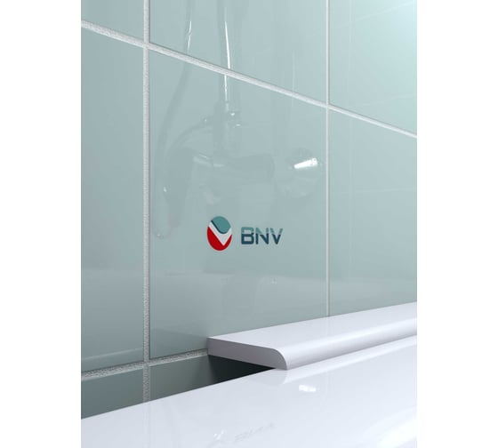 Изображение товара Акриловый бордюр плинтус для ванны BNV СВ36 180 см, белый цвет, глянцевая поверхность, бр_св36_1800_бел