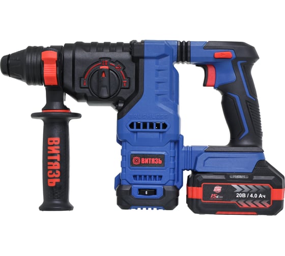 Изображение товара Перфоратор аккумуляторный Витязь ПА-1420, Комплект 4А 15С-1шт+ЗУ 2,4С 18039001К