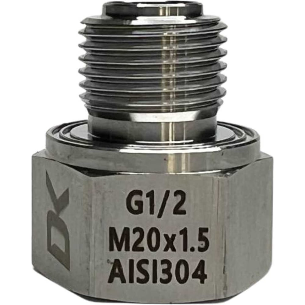 Переходник DELTAKIP DK (вн М20×1,5-наруж. G 1/2) нержавеющая сталь DK-D0000002