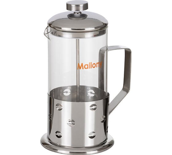 Изображение товара Чайник/кофейник Mallony B535-600ML Caff кофе-пресс стеклянный 600 мл корпус из нержавеющей стали 950146