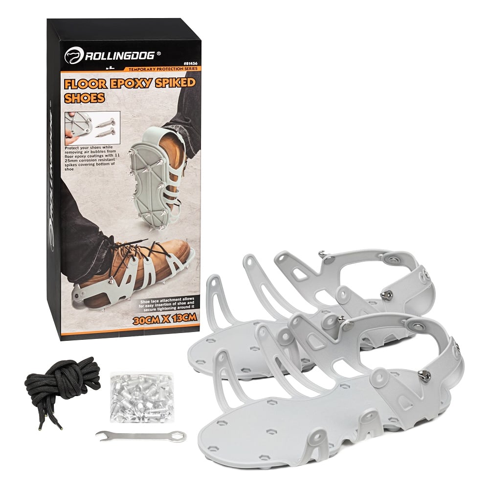 Изображение товара Подошва для наливных полов Rollingdog 30х13см, шнурки, по 11 шипов на подошве 81456