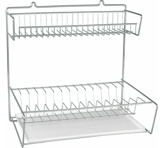 Изображение товара Настенная сушилка для посуды Rosenberg с поддоном RUS-285001 Zn