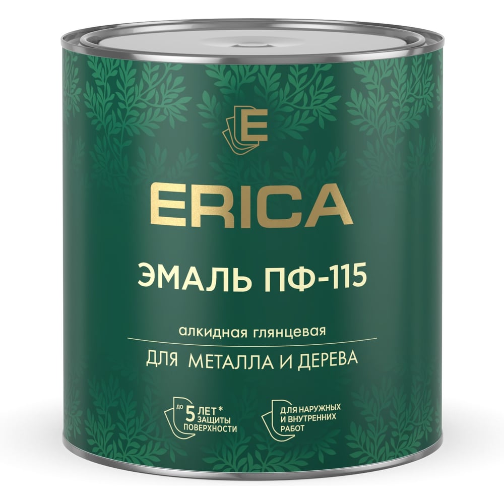 Изображение товара Эмаль Erica ПФ-115 для металла и дерева, алкидная, глянцевая, шоколадная 2,6 кг Изображение товара Эмаль Erica ПФ-115 для металла и дерева, алкидная, глянцевая, шоколадная 2,6 кг