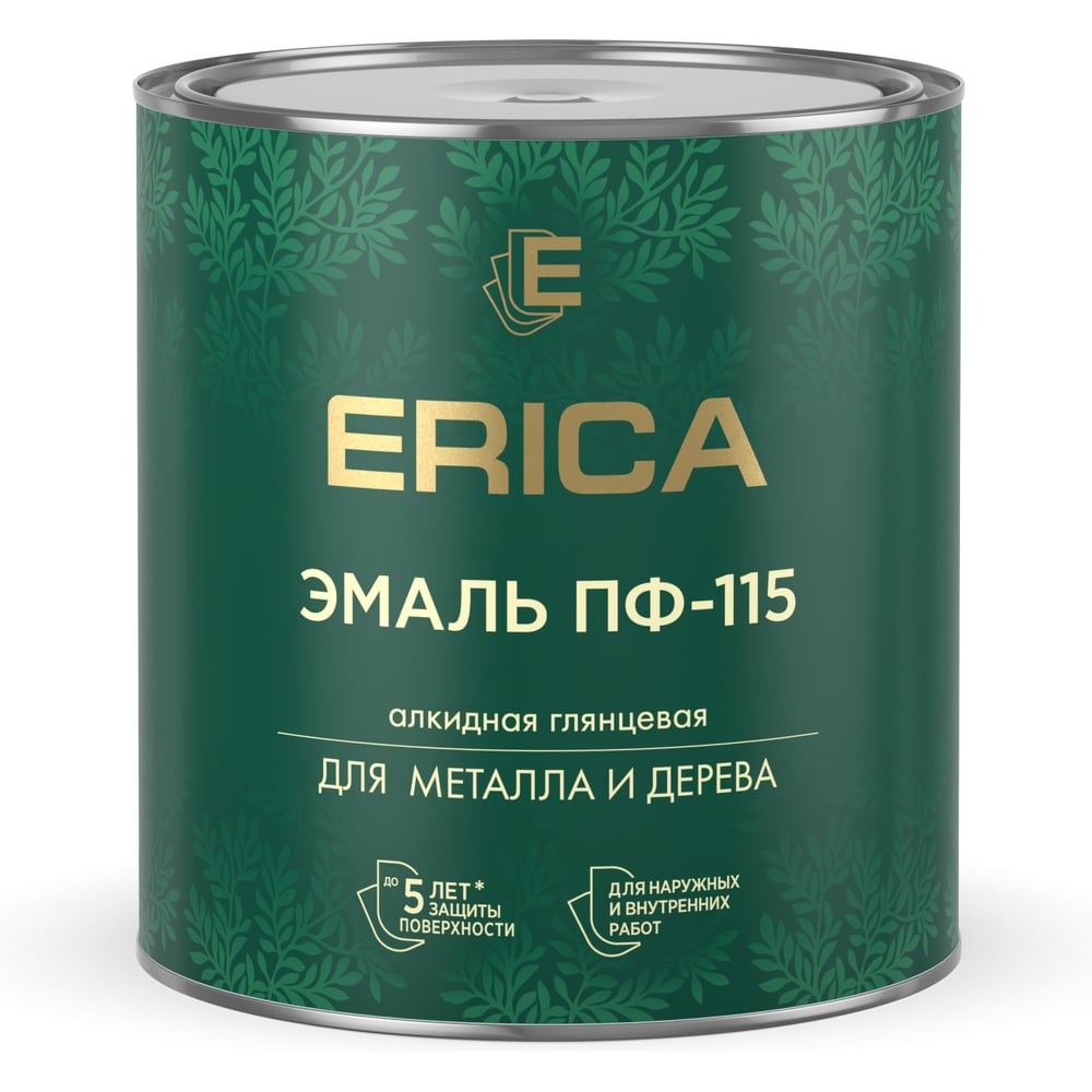 Изображение товара Эмаль ПФ-115 для металла и дерева алкидная глянцевая Erica, 2,6 кг, бежевая 282196