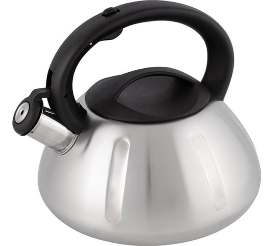 Изображение товара Чайник Mallony MAL-066 из нержавеющей стали 3 литра цельнометаллический матовый со свистком 910086