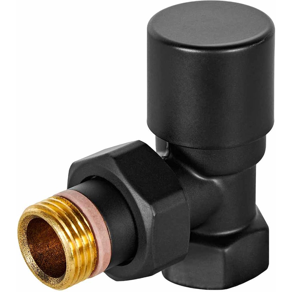 Изображение товара Клапан запорно-балансировочный STOUT Design черный, угловой SVLD-0002-000015B RG00943679CI1M