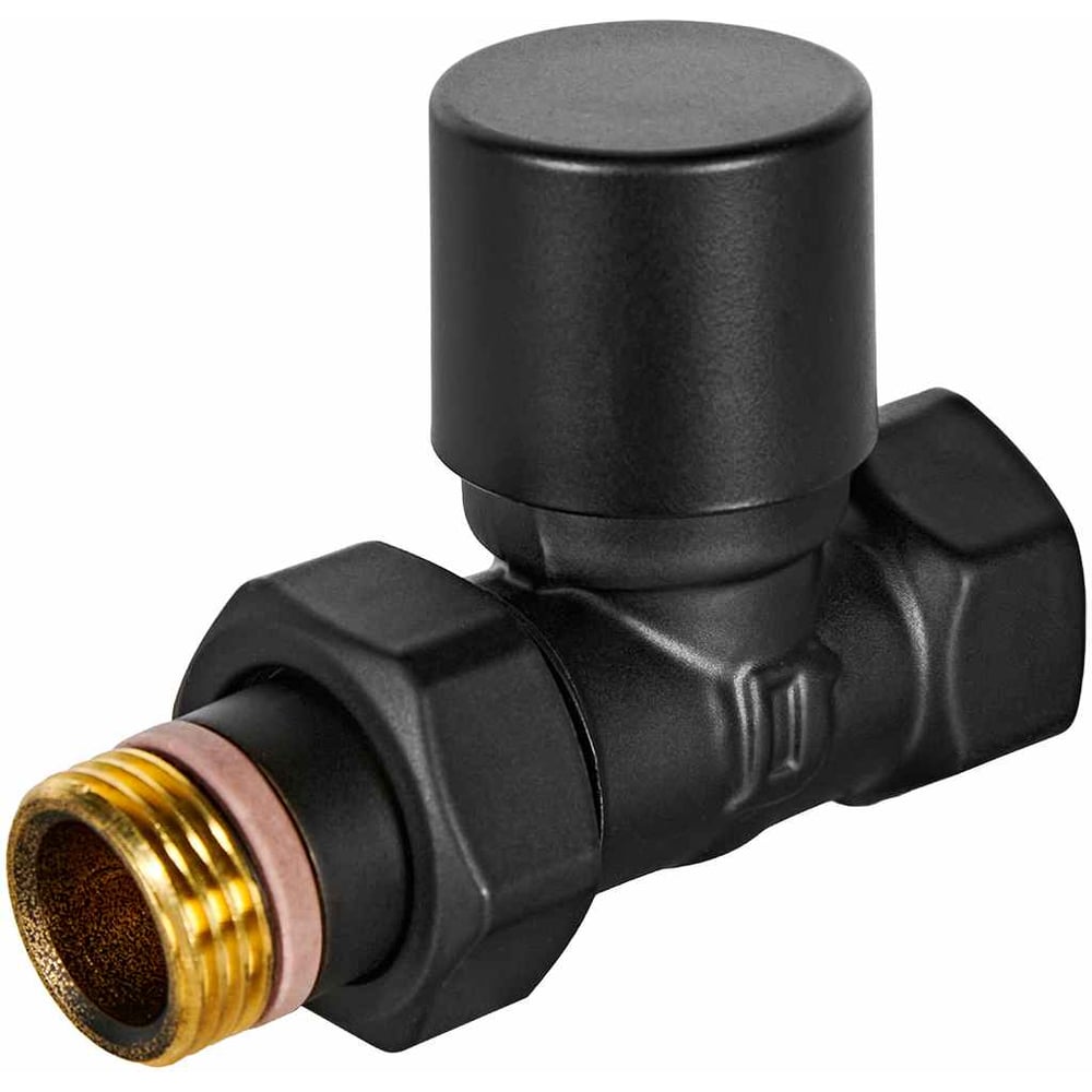 Изображение товара Клапан запорно-балансировочный Design черный, прямой STOUT SVLD-0001-000015B RG00943679D7HQ