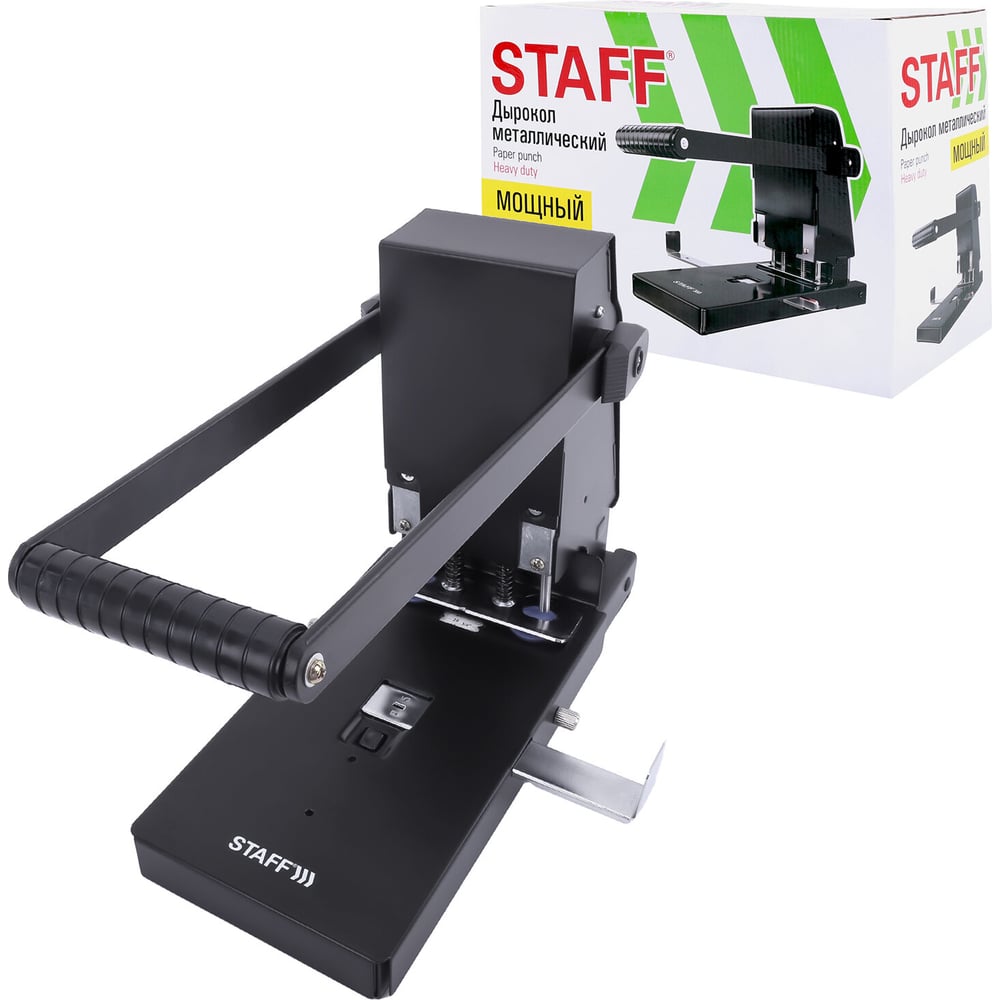 Изображение товара Дырокол металлический Staff Heavy duty ECO для 300 листов черный