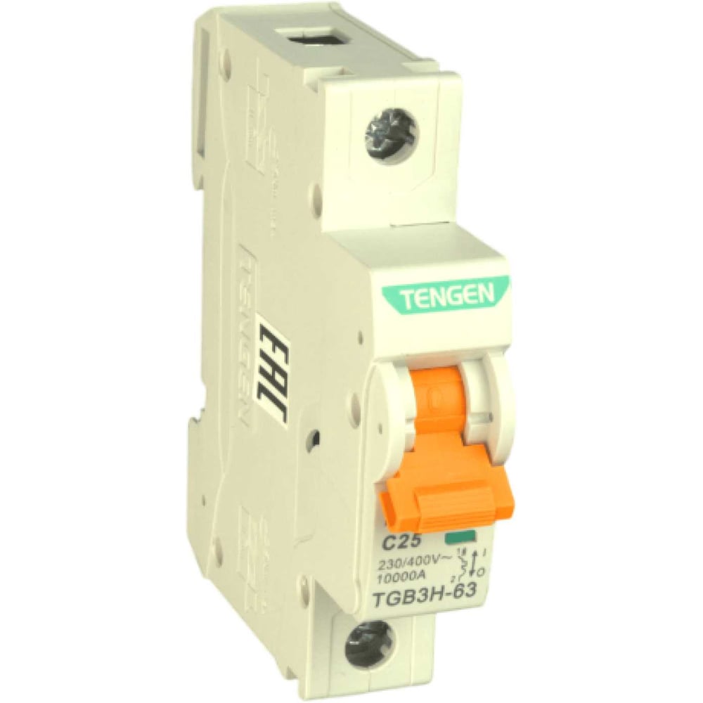 Изображение товара Автоматический выключатель TENGEN TGB3H-63-1PC25 25A модульный