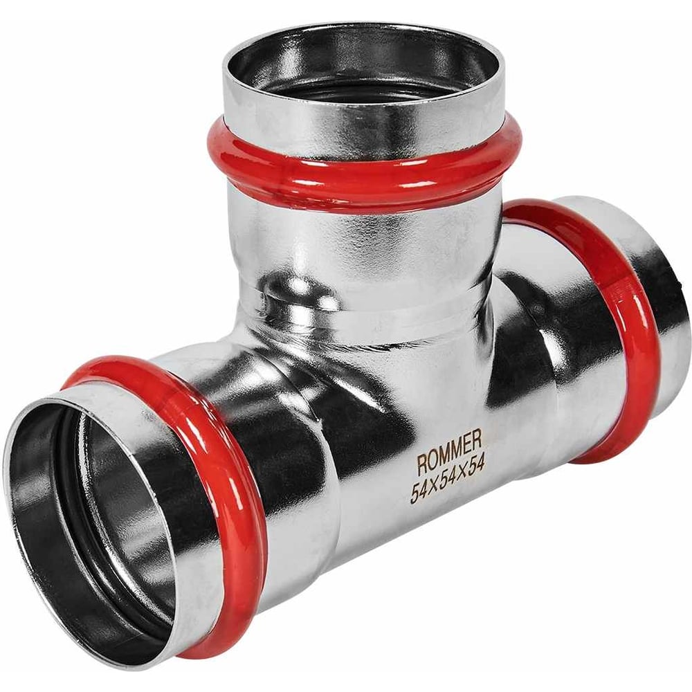 Изображение товара Тройник равнопроходный ROMMER RSS-1013-000054 ВПр, 54, из нержавеющей стали прессовой PEE9H4CCV7PG6T