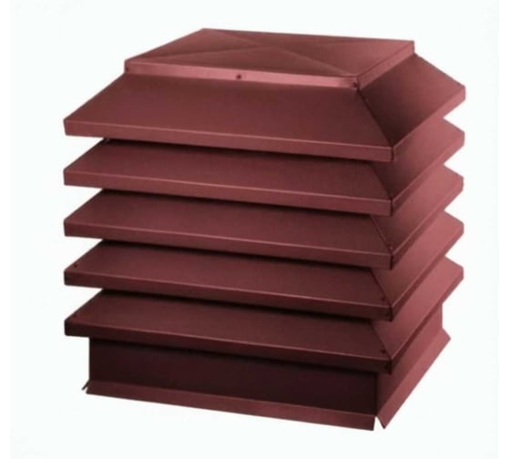 Изображение товара Дымник ПРОФМЕТСТИЛЬ Модерн комбо 520*520*450 RAL 3011 Арт. 1385