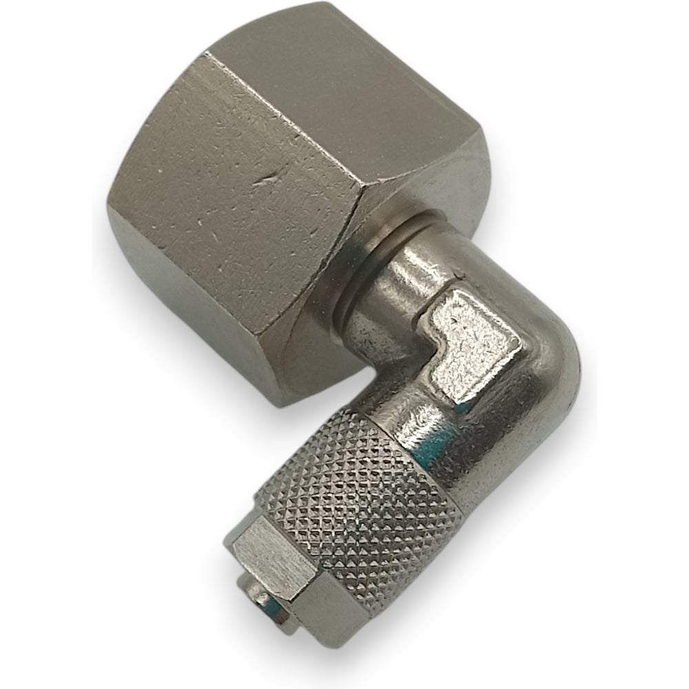 Изображение товара Фитинг с накидной гайкой KMBLF никелированная латунь угловой 1/4F-6 мм