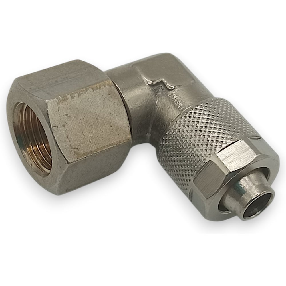 Изображение товара Фитинг с накидной гайкой Контактная Механика угловой, G1/8, трубка 8мм KMBLF08-G01