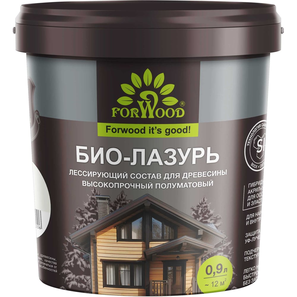 Изображение товара Био-лазурь Forwood белая - защитно-декоративный состав для дерева