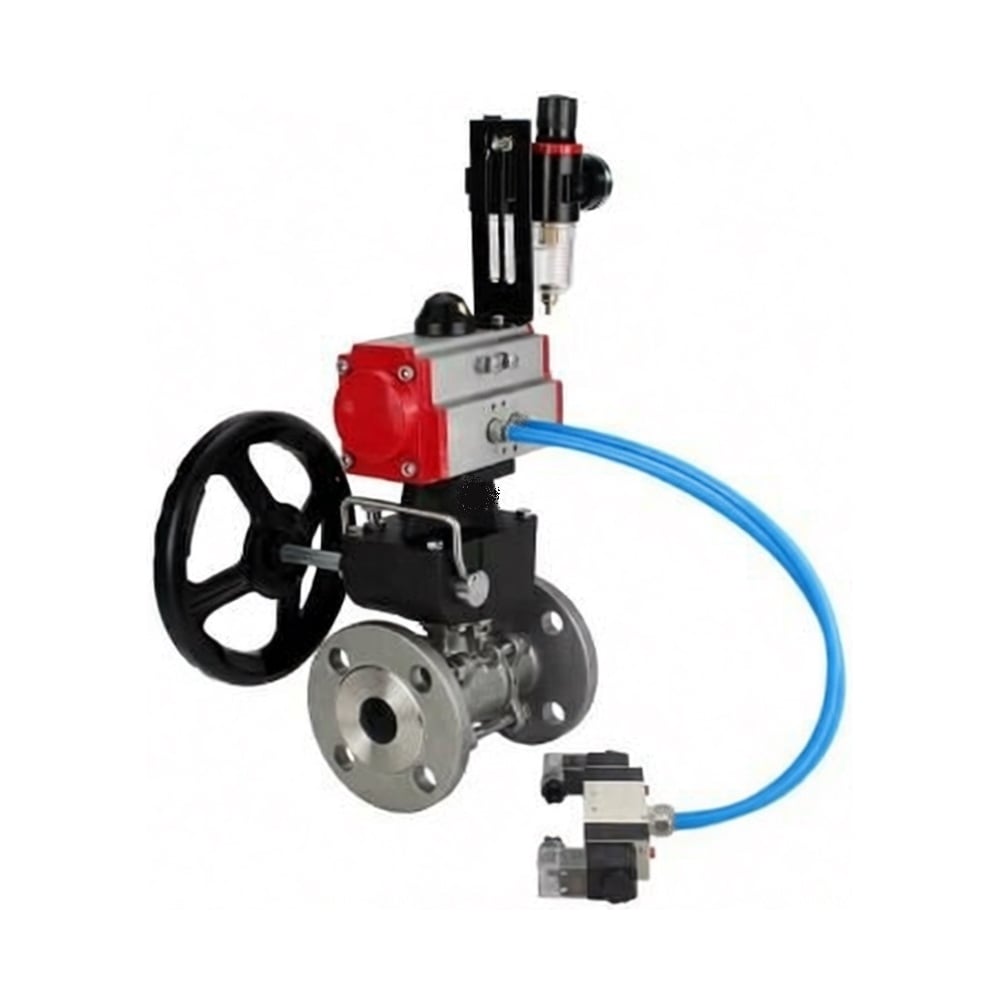 Изображение товара Шаровой кран DN40 PN40 фланцевый с приводом PND1-S2EM-52-2-T08-220VAC