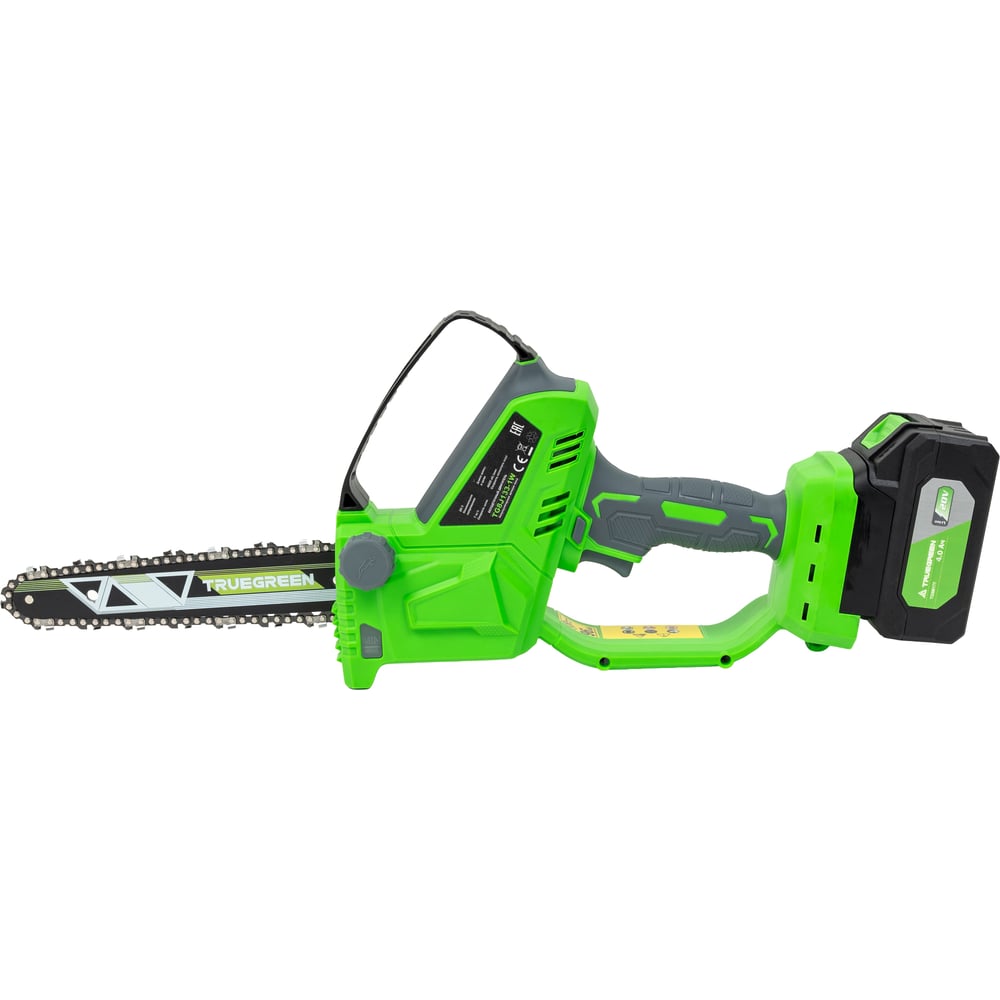 Изображение товара Аккумуляторная цепная пила TRUEGREEN TG8J133-1W с 20 см шиной Изображение товара Аккумуляторная цепная пила TRUEGREEN TG8J133-1W с 20 см шиной