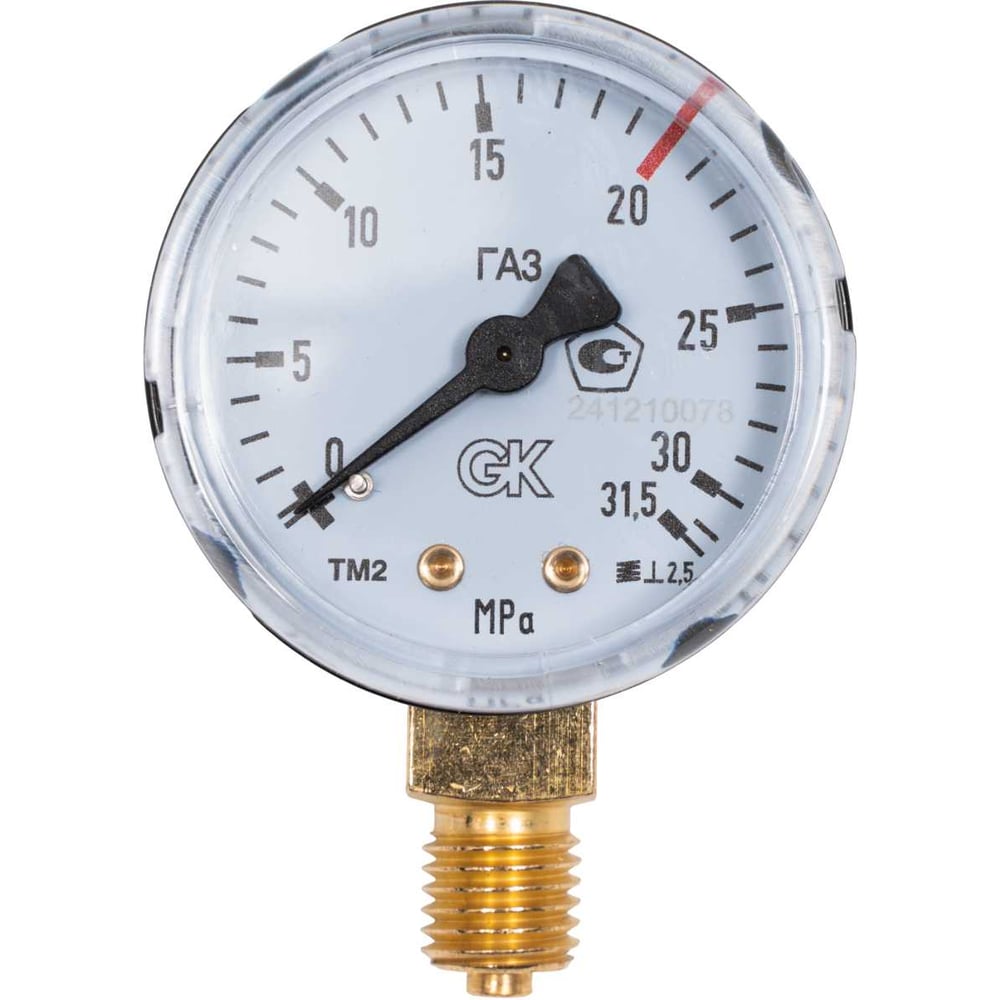 Изображение товара Манометр KRASS 20/31,5 МПа 50 мм радиальный черный корпус