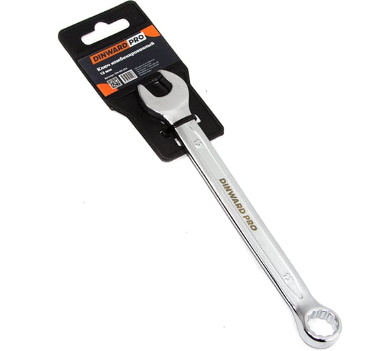 Изображение товара Ключ комбинированный DINWARD 13 мм, CrV, холодный штамп, пластиковый холдер 746061v