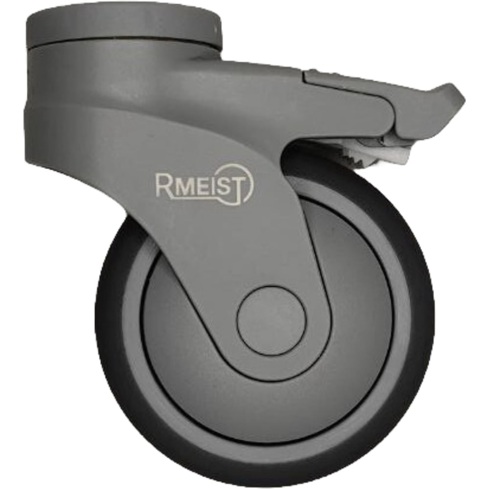 Изображение товара Колесо аппаратное поворотное с тормозом Rmeist IUL 075 PJP2 O11 b9, 75мм. Крепление под болт М10 мм, 1 шт. RM00037167ВИ