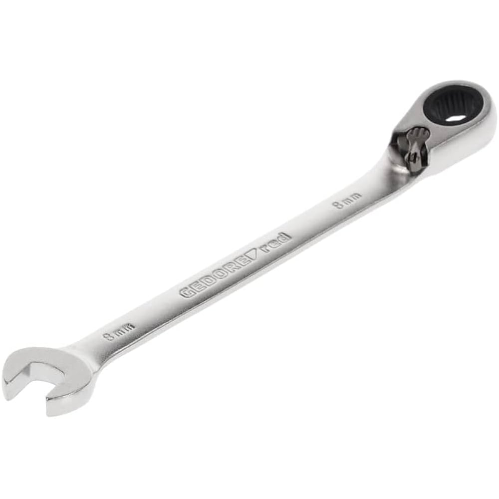 Изображение товара Гаечный ключ Gedore red 8 мм с трещоткой, полупрофессиональный, 12-гранная головка