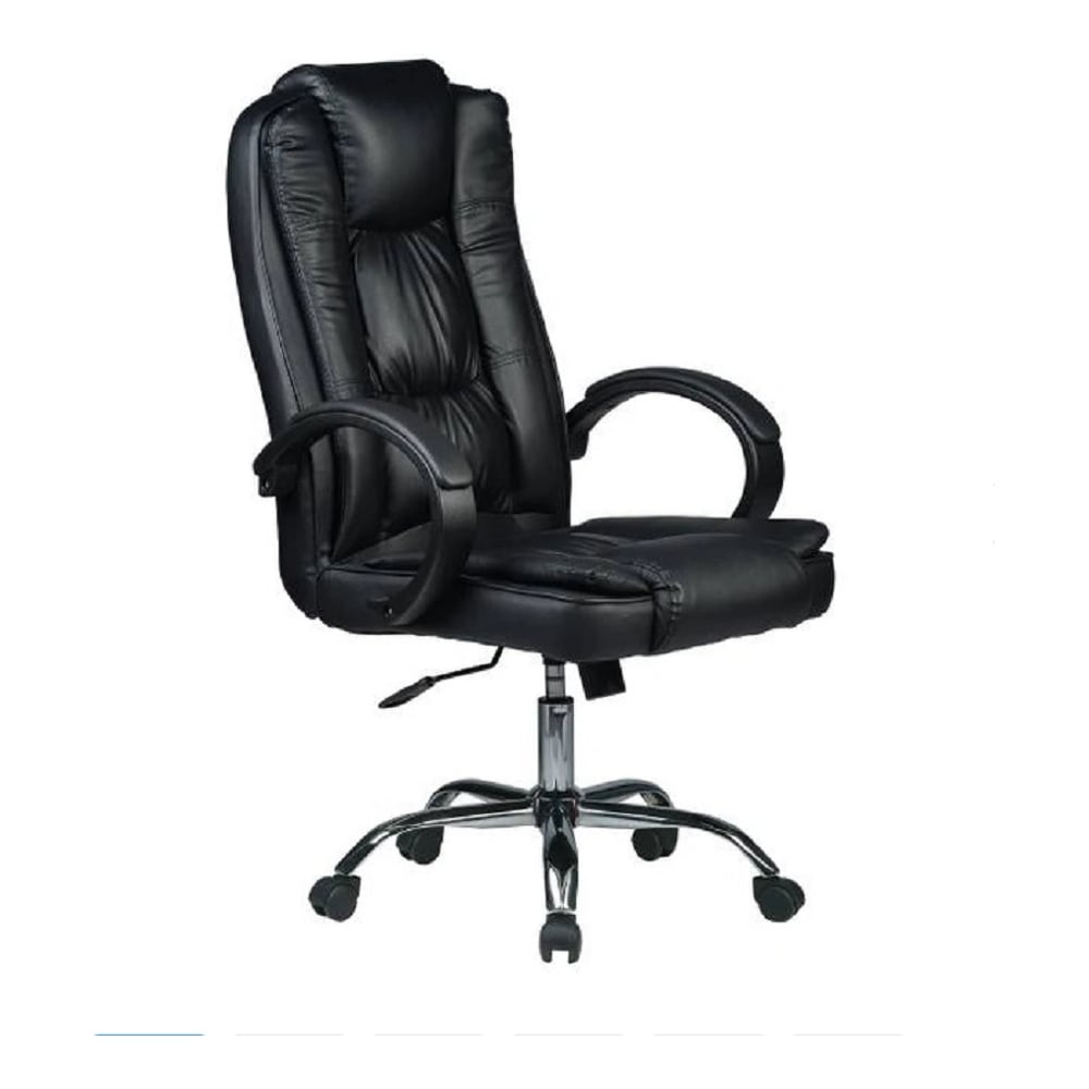 Изображение товара Офисное поворотное кресло KSG Kingstyle ATL-5 Fortline Chrome экокожа, черный KS-001061