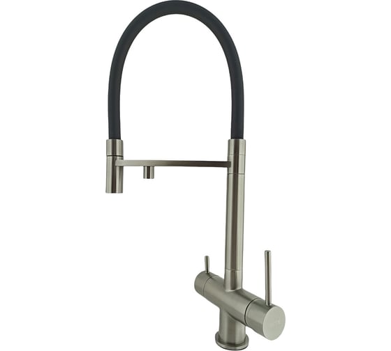 Изображение товара Смеситель для кухни OUTE из латуни, сатин/черный T61203BY