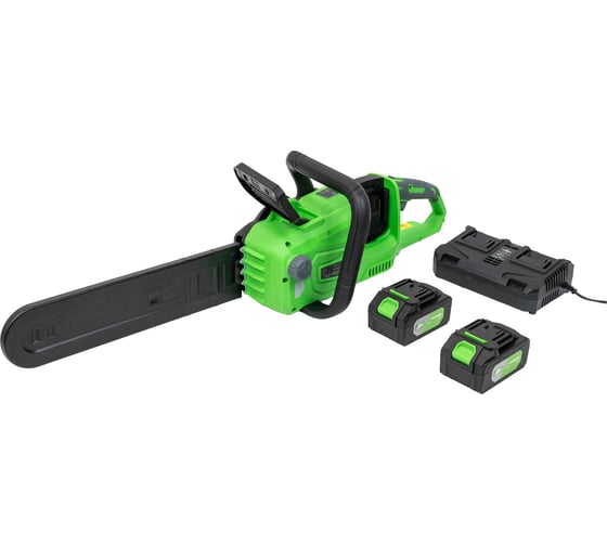Изображение товара Аккумуляторная цепная пила с АКБ и ЗУ TRUEGREEN TG8J173W