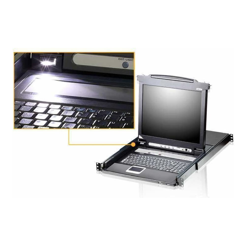 Изображение товара Консоль KVM ATEN CL5708M-AT-RG 8-портовая с OSD и 17'' LCD