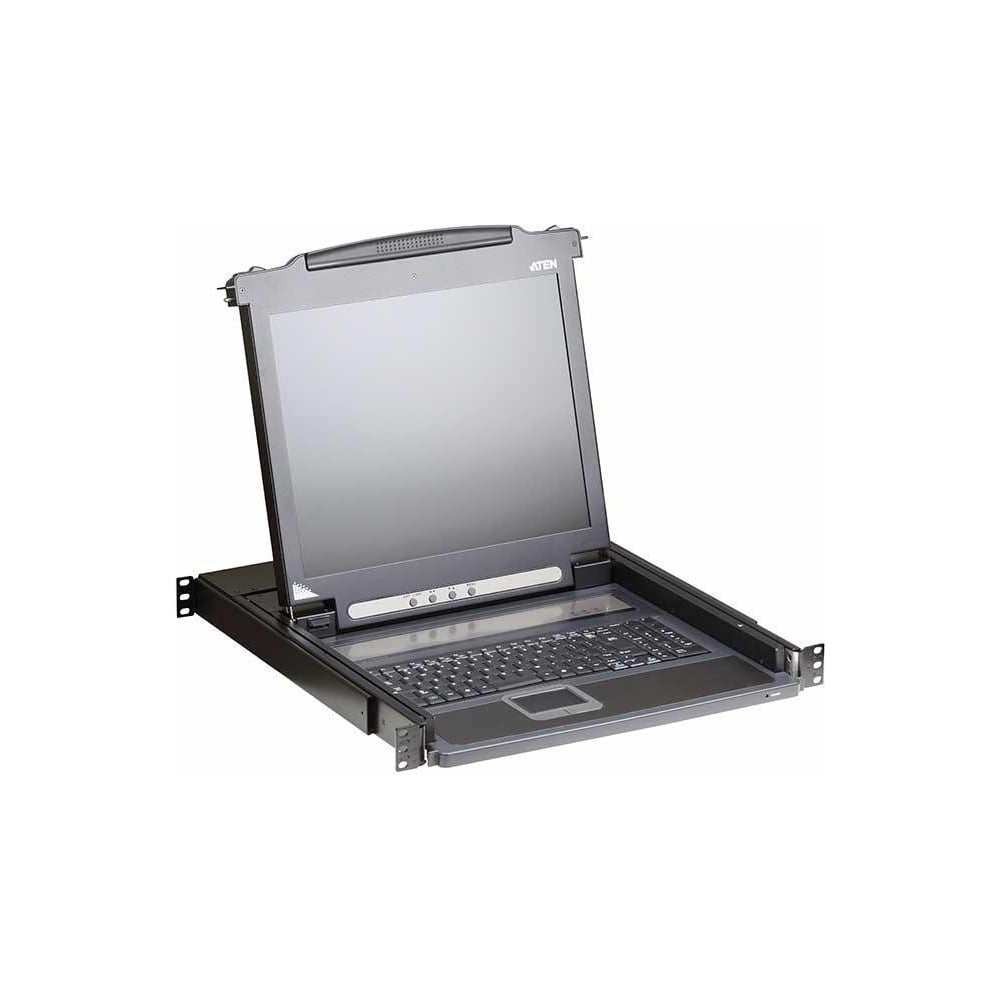 Изображение товара Консоль KVM ATEN 19, SVGA+keyboard+mouse PS/2, с KVM-шнуром PS/2 1.8м., LCD экран 17, лат./рус. клавиатура CL1000M-ATA-RG