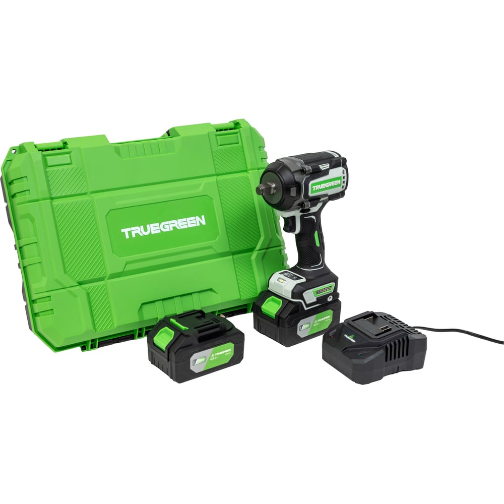 Аккумуляторный ударный гайковерт с 2АКБ и ЗУ TRUEGREEN TG4L113W