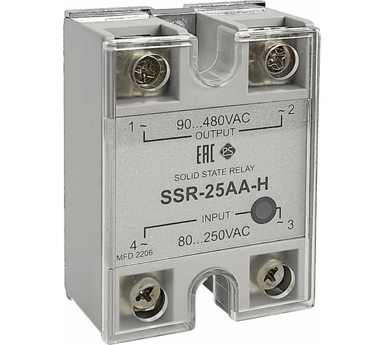 Изображение товара Твердотельное реле KRAFTAIR  SSR-25АA-H