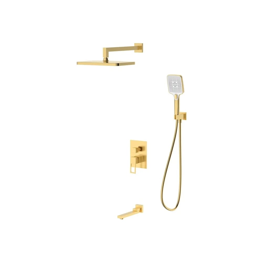 Изображение товара Душевая система DQ Dortmund DA1715607 (матовое золото) с изливом