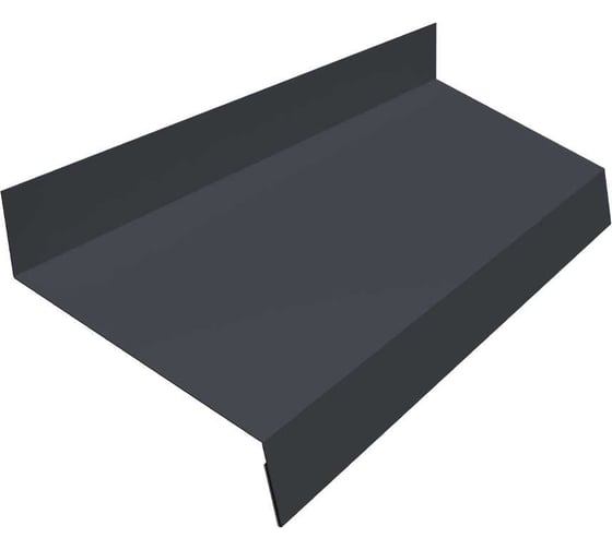 Изображение товара Комплект отливов простых Grand Line 70 0,45 PE-f RAL 7024 1,25м (3шт) 791889