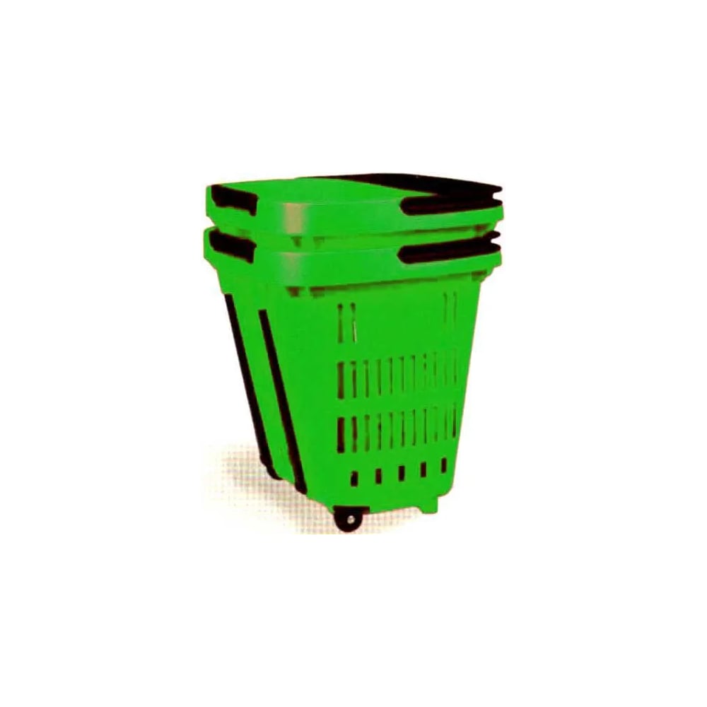Изображение товара Корзина пластиковая TRFB-001 с телескопической ручкой, зелёная