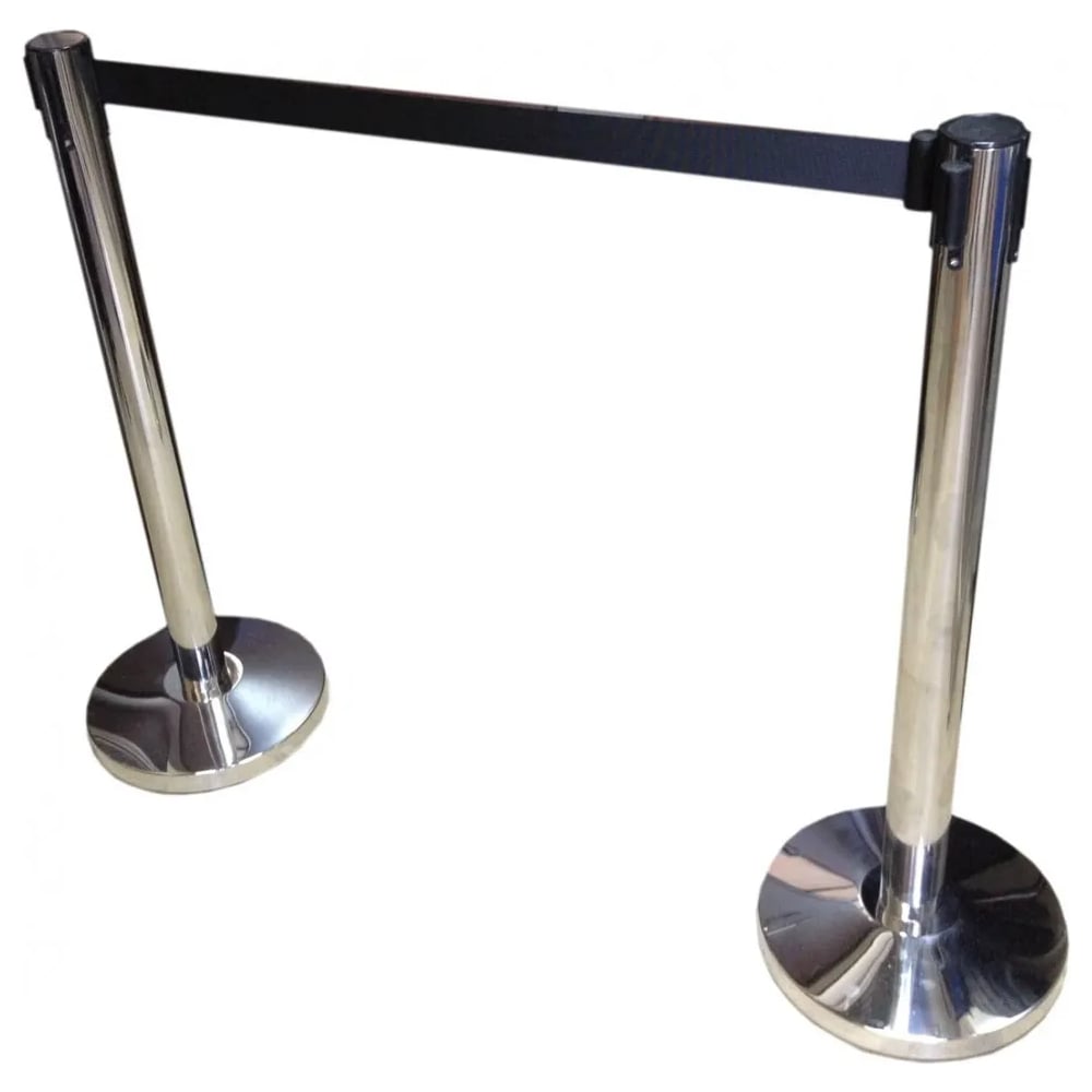 Изображение товара Столбик с вытяжной лентой черного цвета T-ROLL L-5 метров TRM-0015