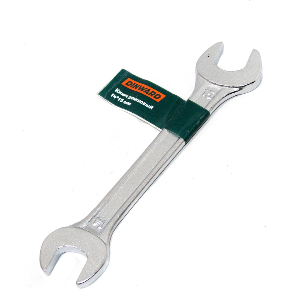 Изображение товара Ключ рожковый DINWARD 14x15 CrV эллипт.форма
