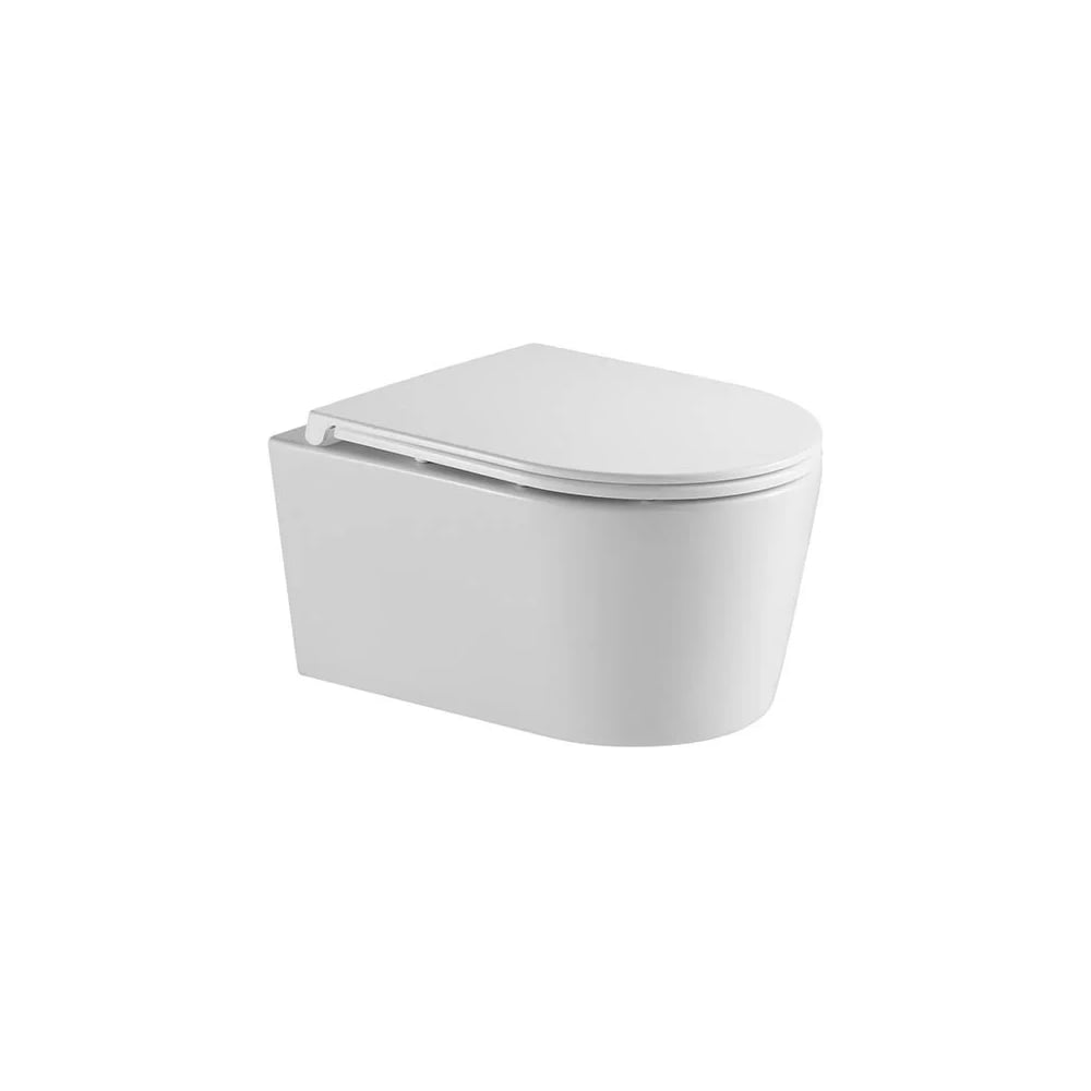 Изображение товара Унитаз подвесной безободковый DQ торнадо Schille сиденье микролифт, белы DT1466516