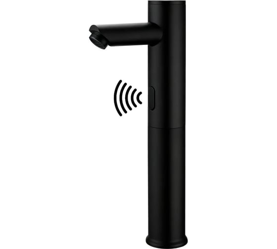 Изображение товара Смеситель для раковины Santi Line PHOTOCELL с высоким корпусом, чёрный матовый, инфракрасный SL-9026MB