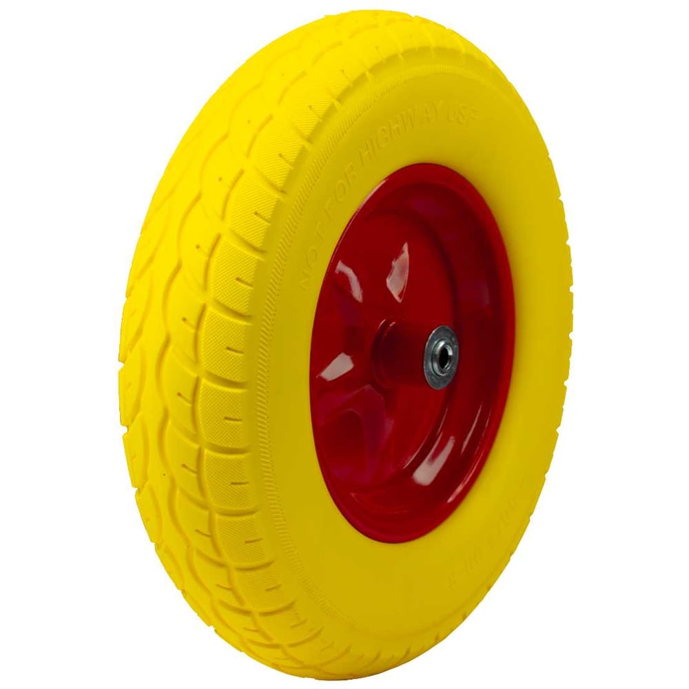 Изображение товара Колесо СИЛАЧ 4.00-8 Полиуретановое бескамерное, 12 мм, 0-200 кг