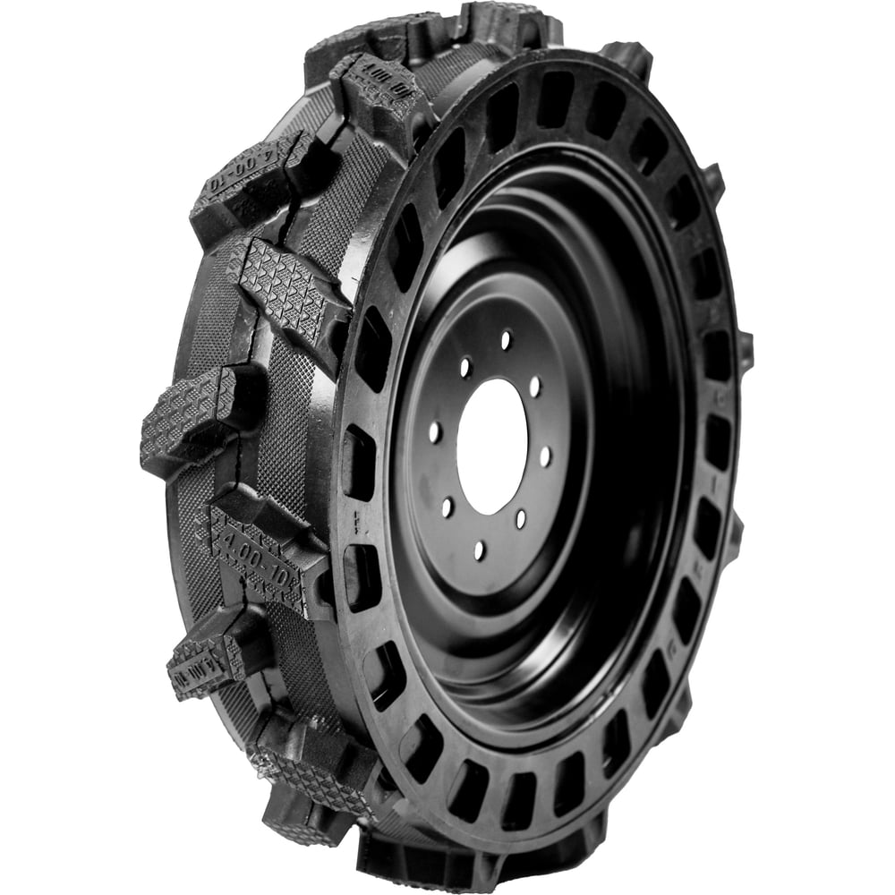 Изображение товара Колесо к мотоблоку ВАРЯГ цельнолитое 4.00-10, диск 8 отверстий (2/56) 026660