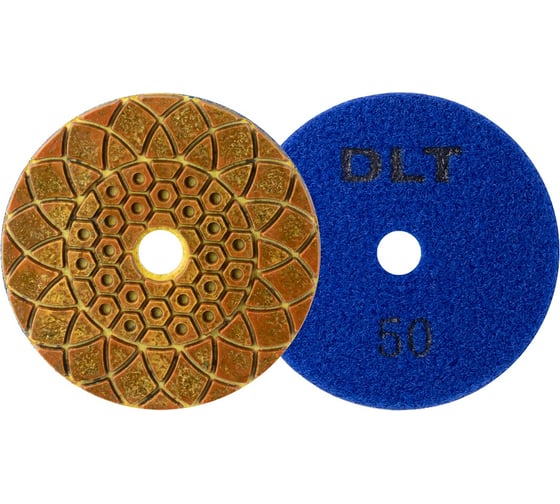 Изображение товара Круг алмазный гибкий шлифовальный DLT №16,O100мм, зерн._50,для сухой и мокрой шлифовки АГШК,арт. 1470