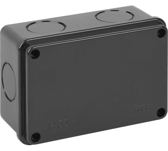 Изображение товара Коробка распаячная для открытой проводки Рувинил Тусо 120x80x50мм без гермовводов черная УХЛ1 IP67 67052Ч